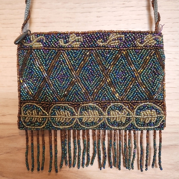 LADY JADE DESIGNS BEADED VINTAGE BAG PURSE COCKTAIL CROSSBODY - Picture 2 of 8